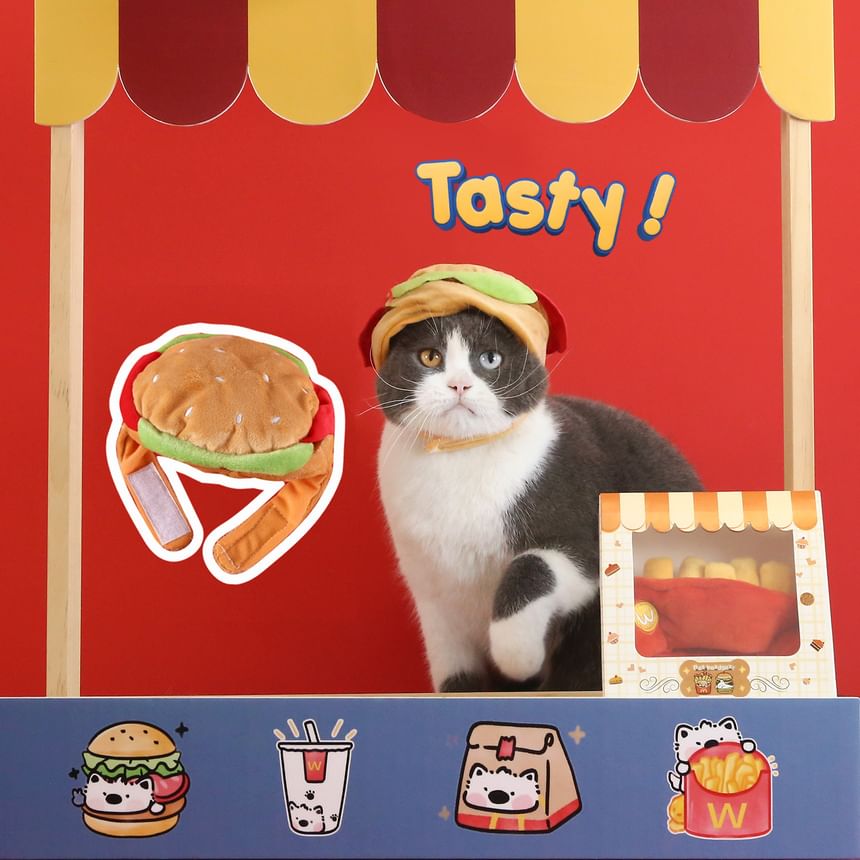 2 nachten - Burger / Friet Pet Hat (Diverse ontwerpen)