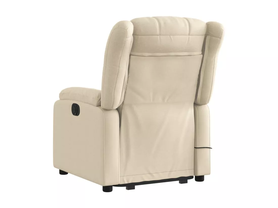 Fauteuil inclinable de massage Crème Tissu