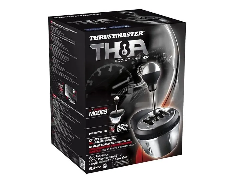 ThrustMaster TH8A Shifter - Håndtag til gearskift - kabling - for PC, Sony PlayStation 3, Microsoft Xbox One, Sony PlayStation 4, Sony PlayStation 5, Microsoft Xbox Series S, Microsoft Xbox Series X