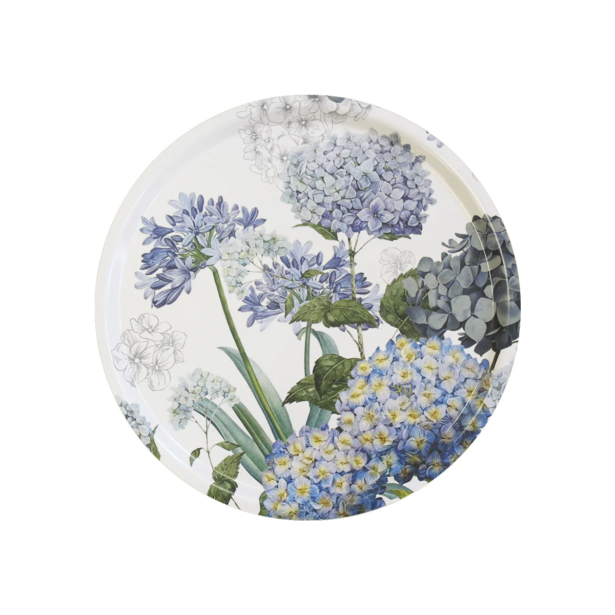 Plateau bois multicolore Diam. 38 Garnier Thiebaut