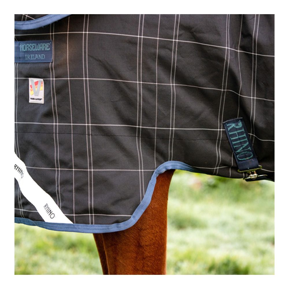 Horseware RHINO PLUS REFLECTECH VL 250G - Couverture de paddock + couvre-cou navy reflective/indigo