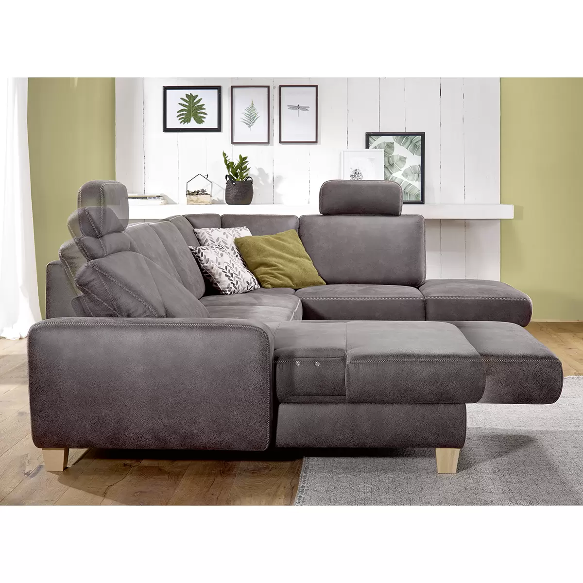 Wohnlandschaft Visconti 252 x 120 Anthrazit
