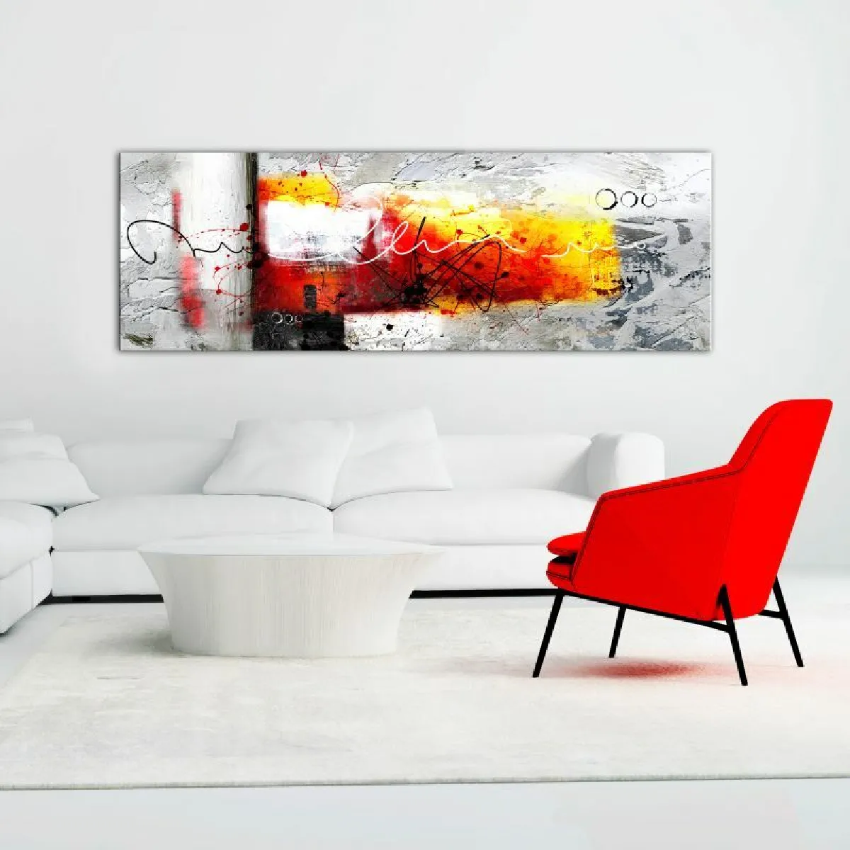 Paris Prix Tableau Hammer Red Narrow 50x150 cm
