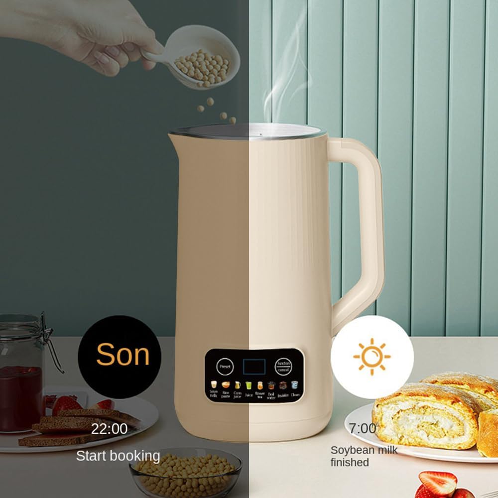 Machine à Lait Végétaux, Machine à Lait de Noix Automatique 600 ml, 600W Machine pour Lait Végétal Fait Maison sans Lactose, pour Avoine, Soja, Noix, Fruits etc. Multifonctionnel et Santé : Cuisine et Maison