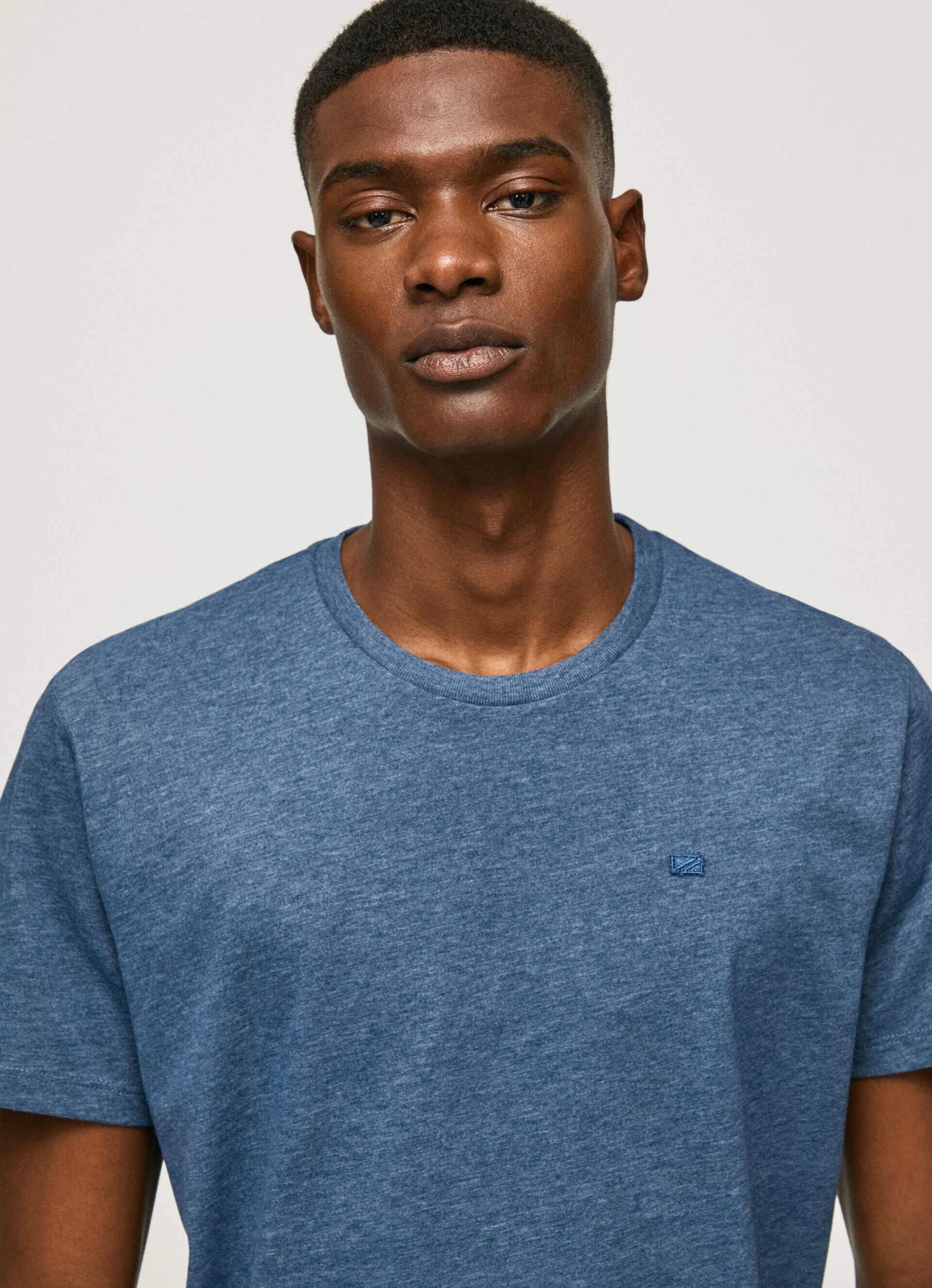 CAMISETA COM LOGOTIPO BORDADO - jarman azul