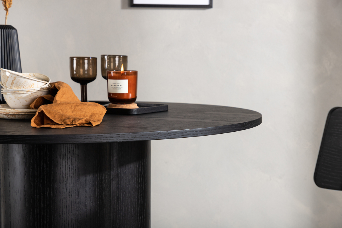Eettafel Grenaa Ø110 cm zwart