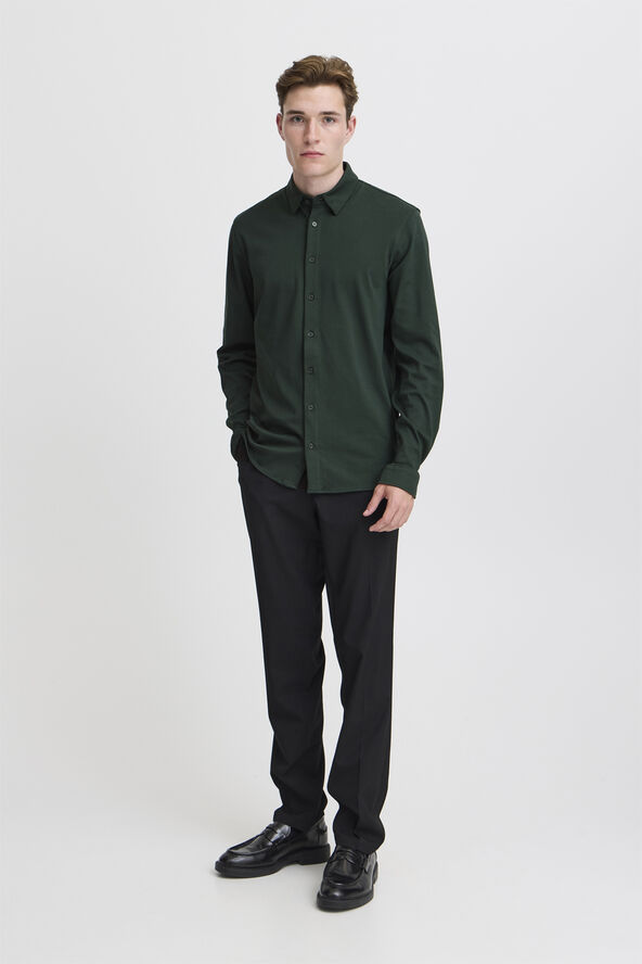 Casual Friday CFARTHUR LS BU jersey shirt Darkest spruce