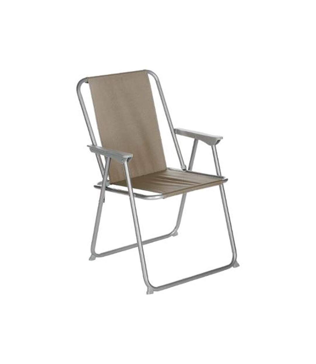 Lot de 6 Chaises de Camping Pliantes Grecia 74cm Taupe