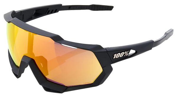 Lunettes 100% Speedtrap Soft Tact Noir - Hiper Red Multilayer