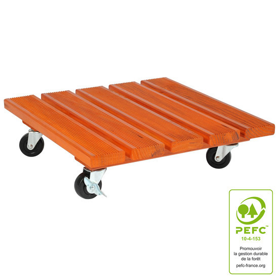 Roul'bac carré, en bois PEFC L. 40 x l. 40 cm