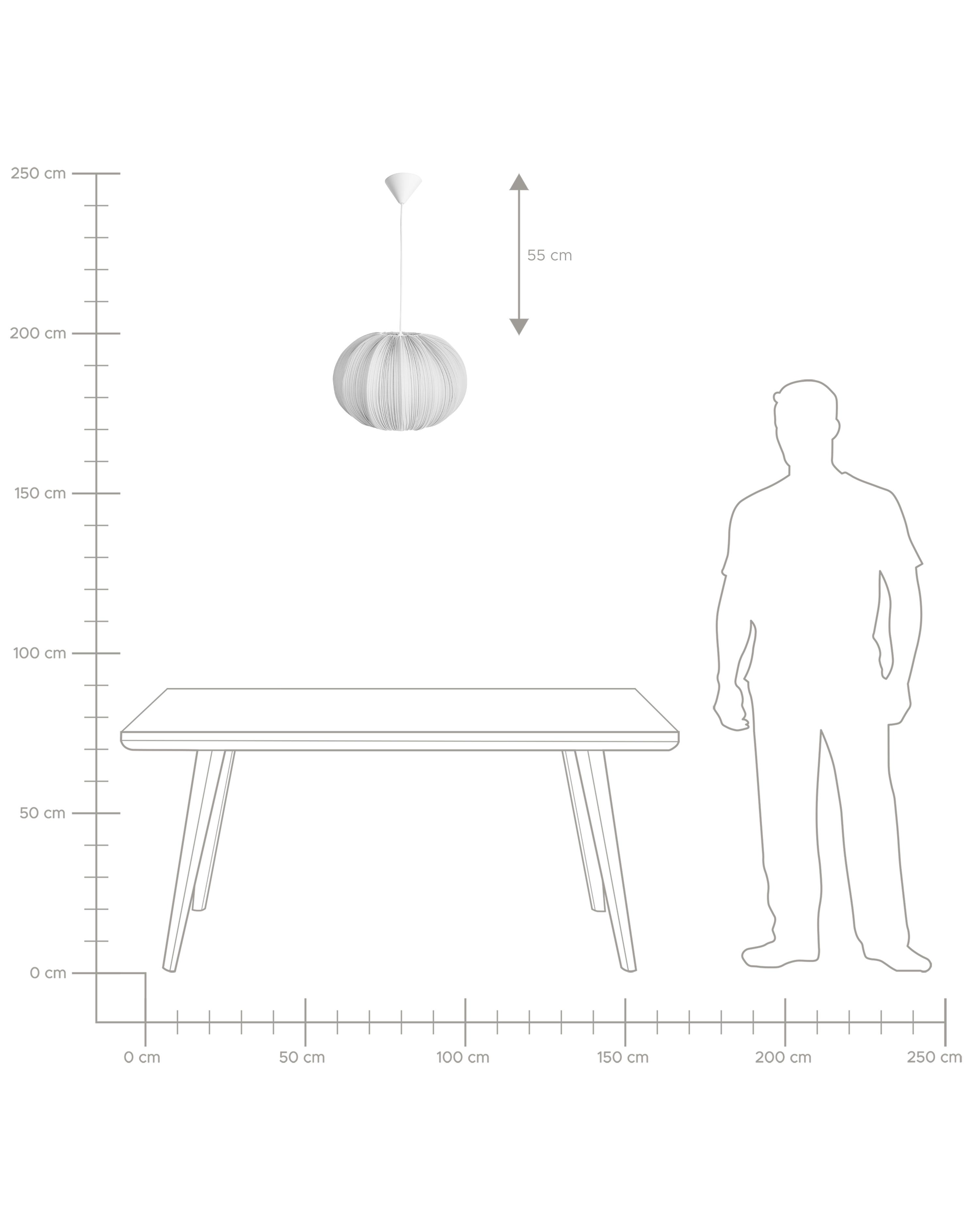 Hanglamp OKER Stof Grijs