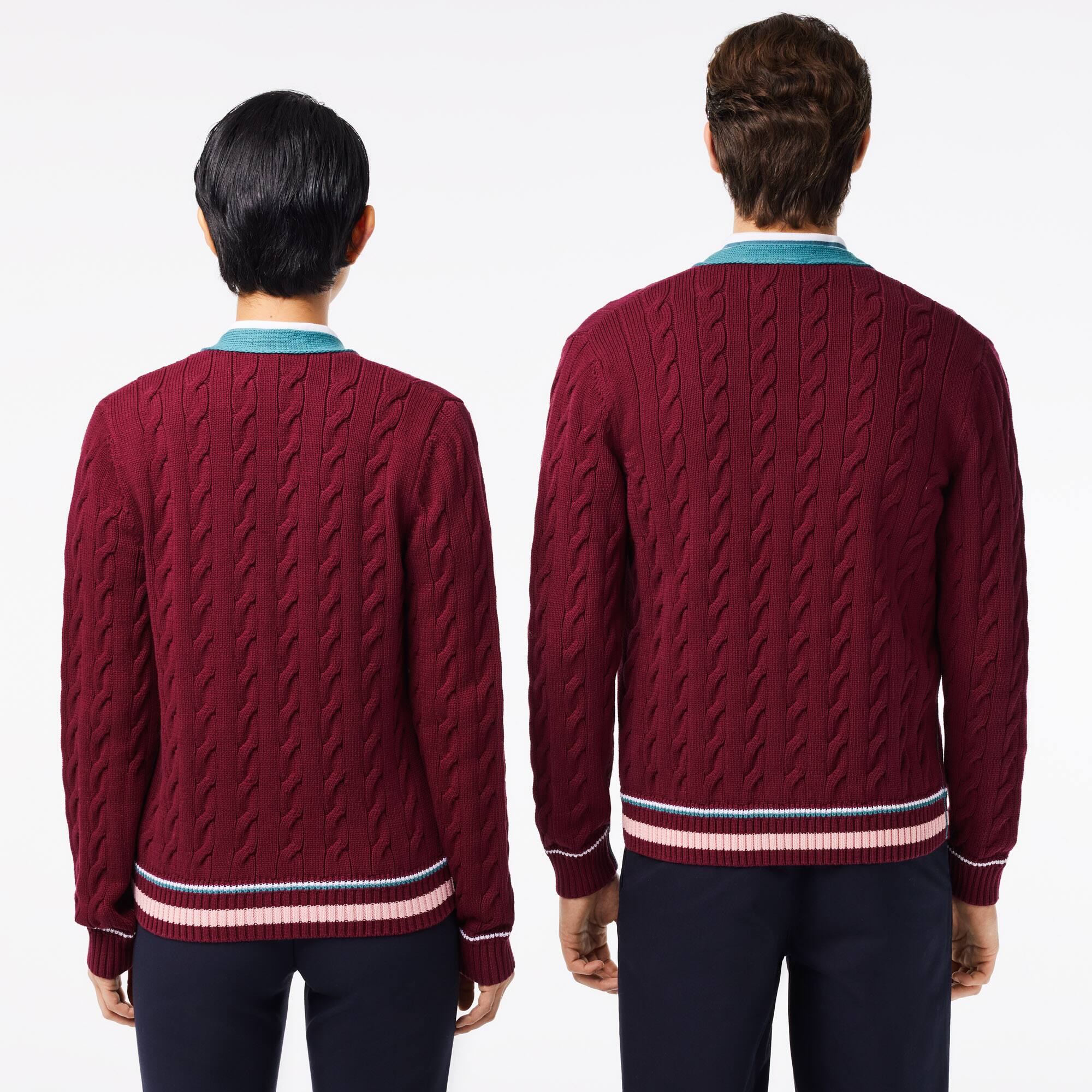 Schiedsrichter-Cardigan French Open Edition Pullover - Rot - Lacoste - Unisex