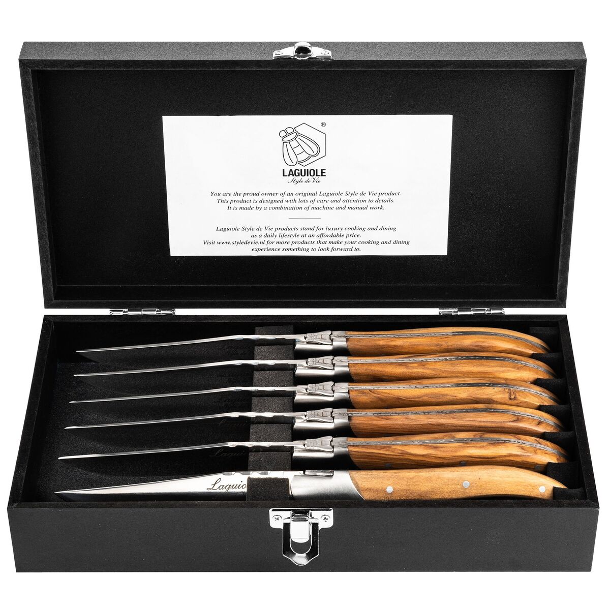 Laguiole Grillkniver 6-pakning, olivtre