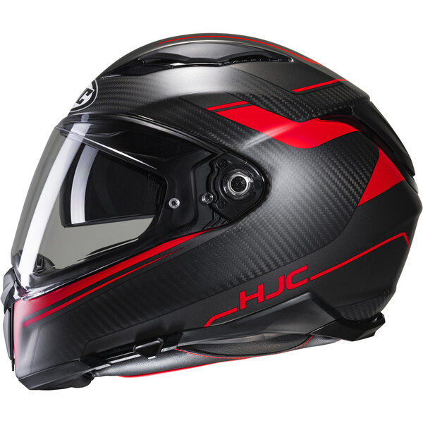 HJC - Casque F70 Carbon Ubis MC1SF / Noir / Rouge / Mat