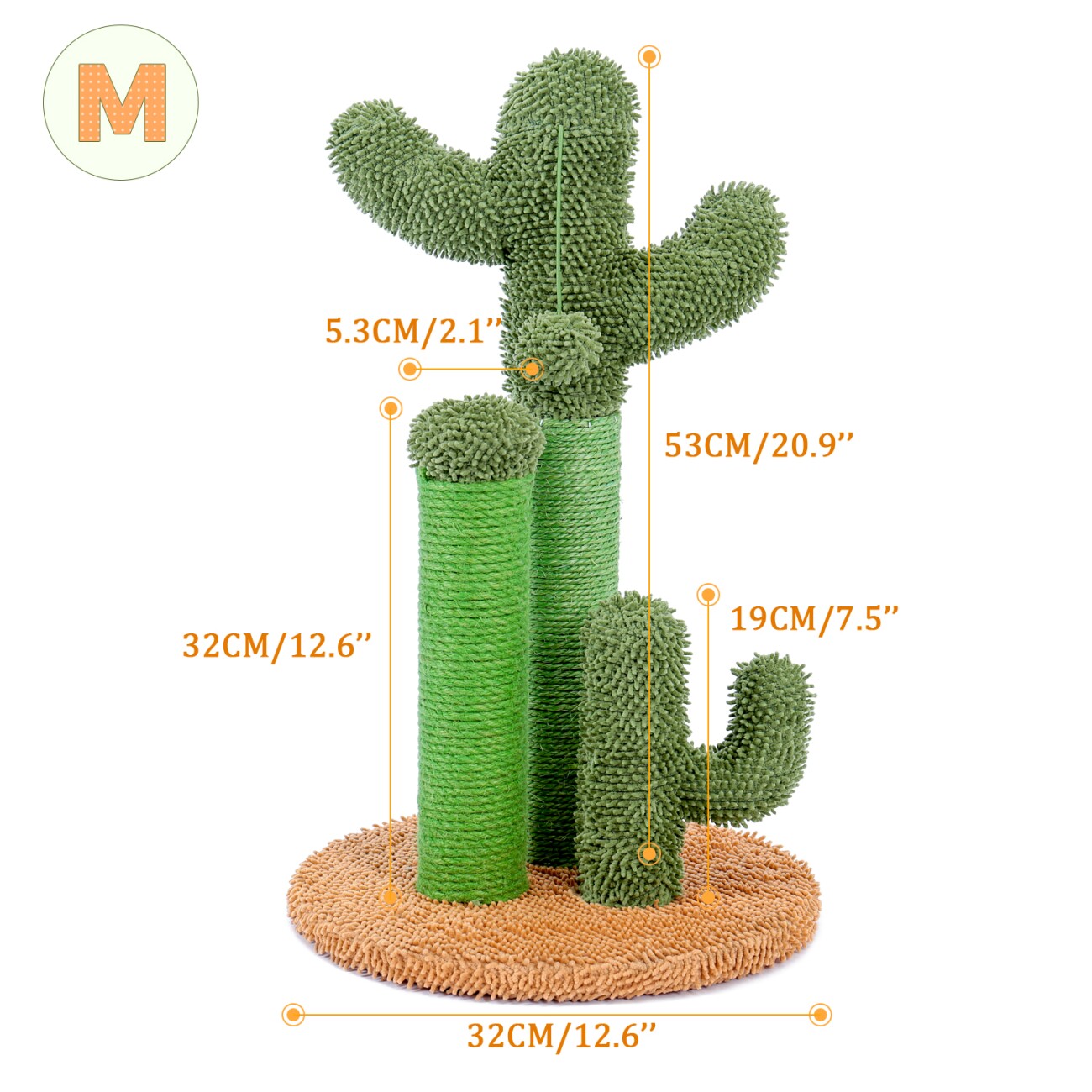 Pawz Road Kaktus Kratzbaum Kreativ 33 cm, 33 cm, 53 cm
