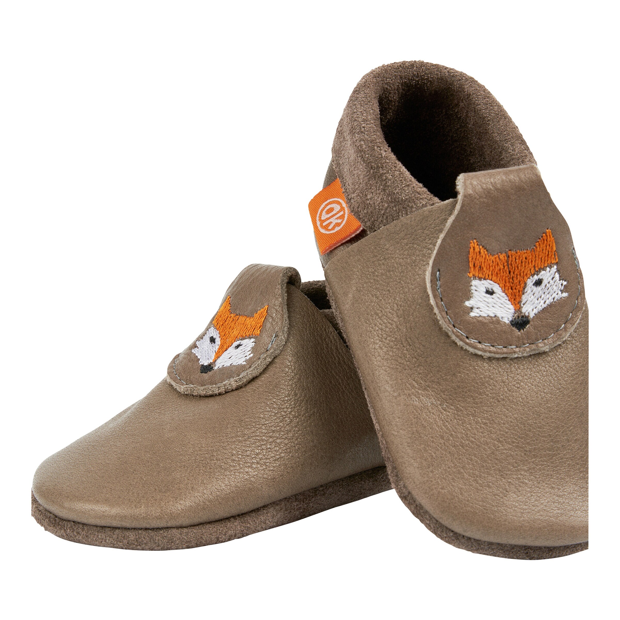Orangenkinder Krabbel- und Hausschuhe Fuchs braun