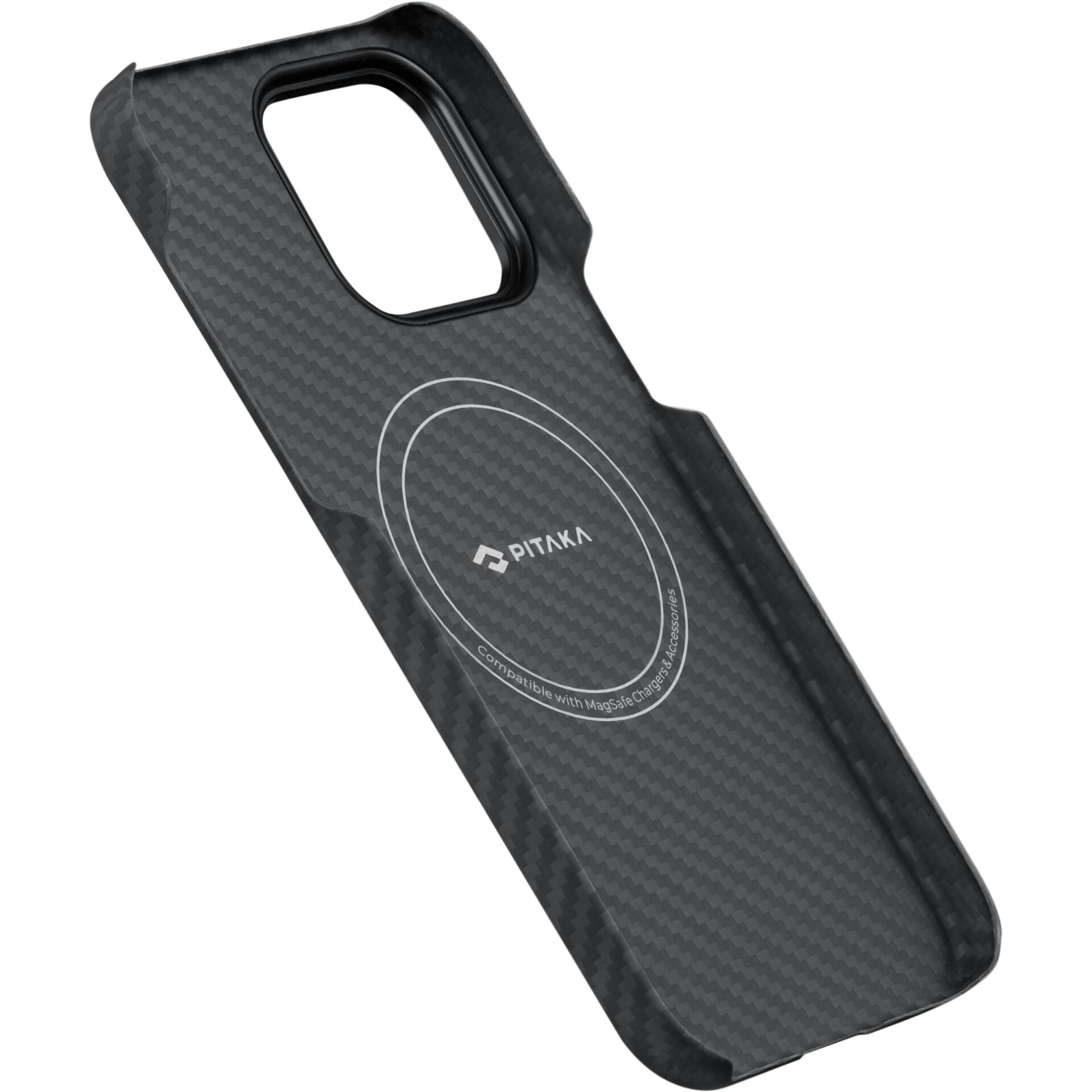 iPhone 14 Pro MagEZ MagSafe Case 3 Aramid Schutzhülle (KI1401P) - Schwarz / Grau (Carbon)