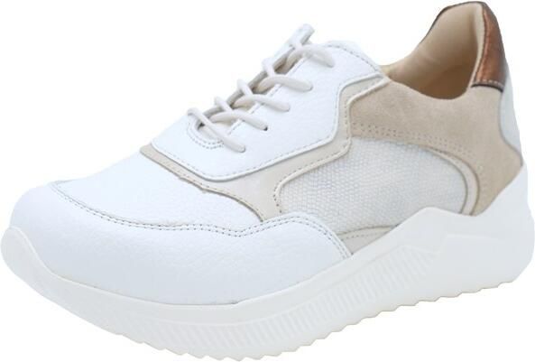 Wolky Dames Sneakers E-way S2f White beige Stretch Wit