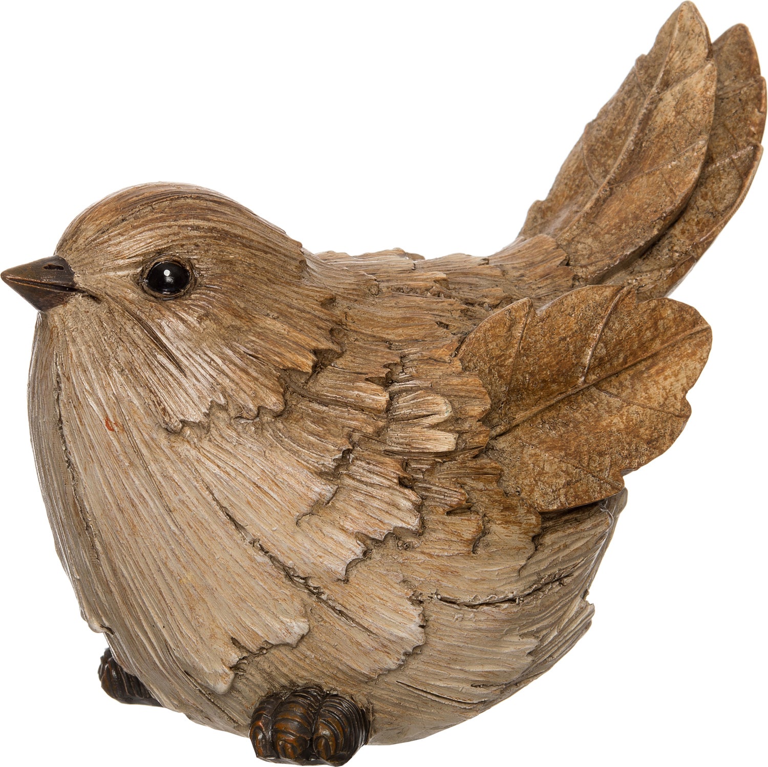 Intratuin tuinbeeld vogel bruin 12,5 x 6,5 x 10 cm