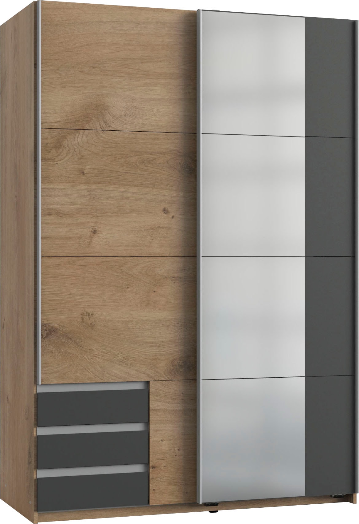 Wimex Schwebetürenschrank »Emden moderner Kleiderschrank mit Spiegel und Schubladen BESTSELLER« Schlafzimmer Schrank Garderobenschrank mit Schwebetüren Topseller