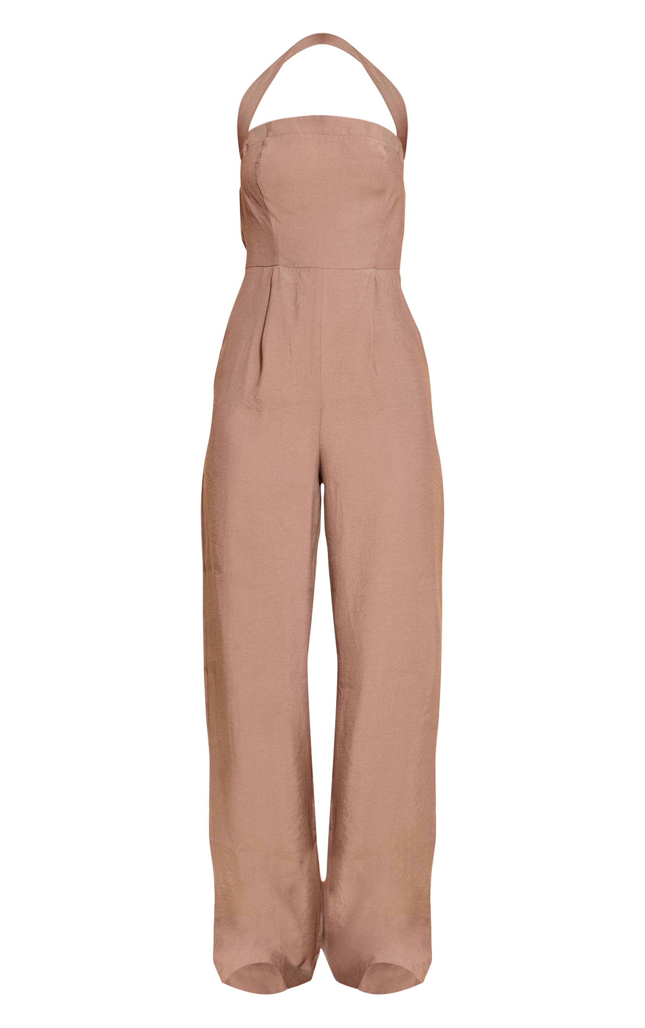 Champignon Combinaison-pantalon Texturée Tissée À Col Licou