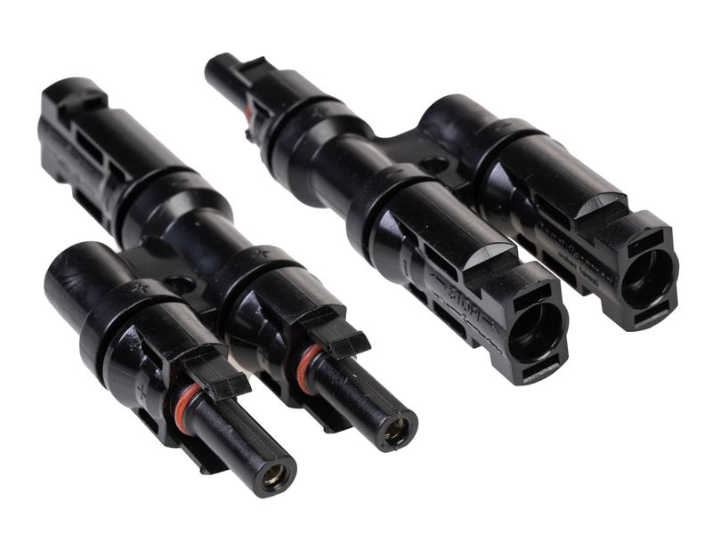 FURBER.power T-Verteiler FC4 1 auf 2, Set Splitter auf zwei Buchsen / Stecker (MC4-kompatibel)