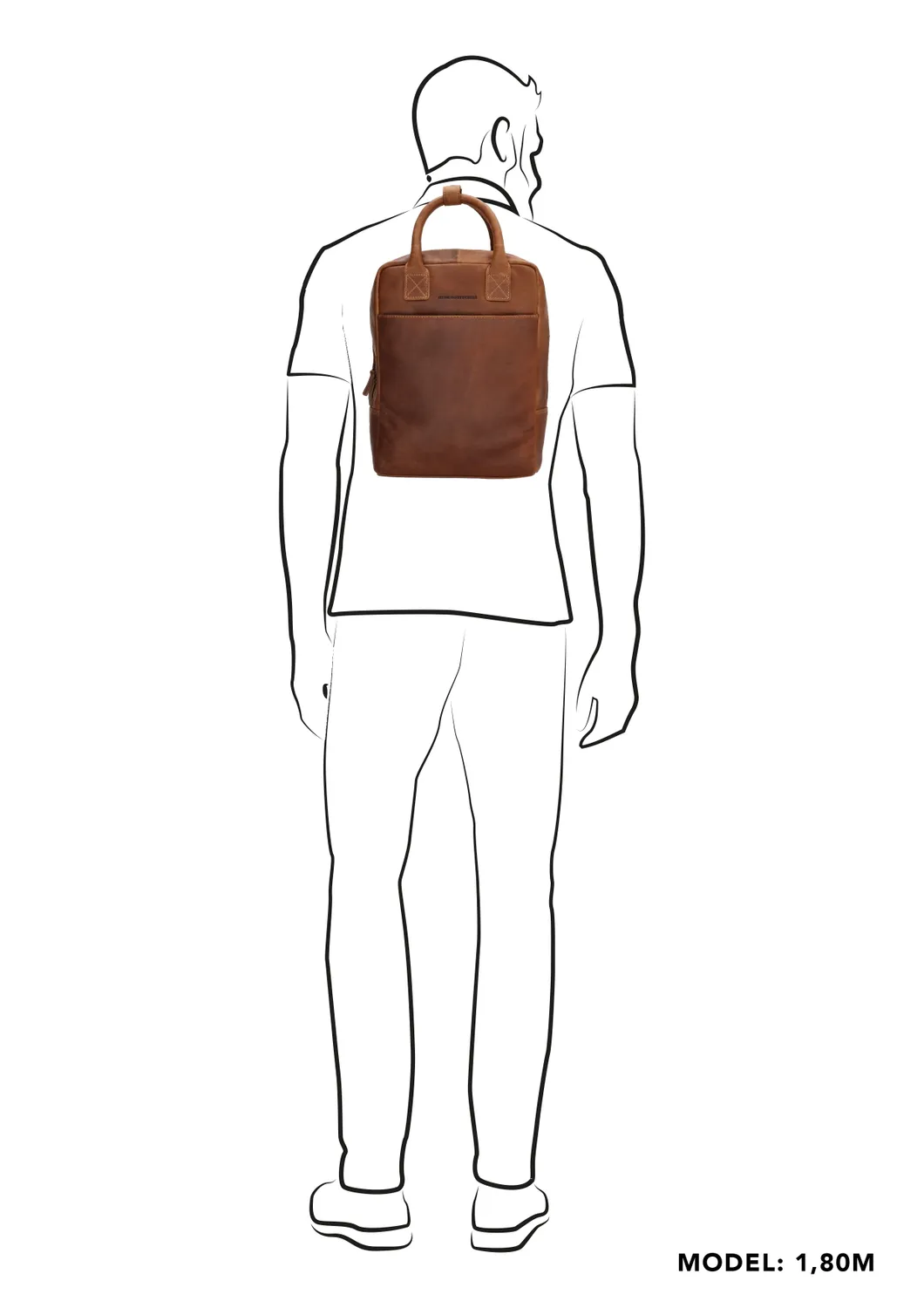 Hide & Stitches Japura Rugzak 13,3 inch Cognac