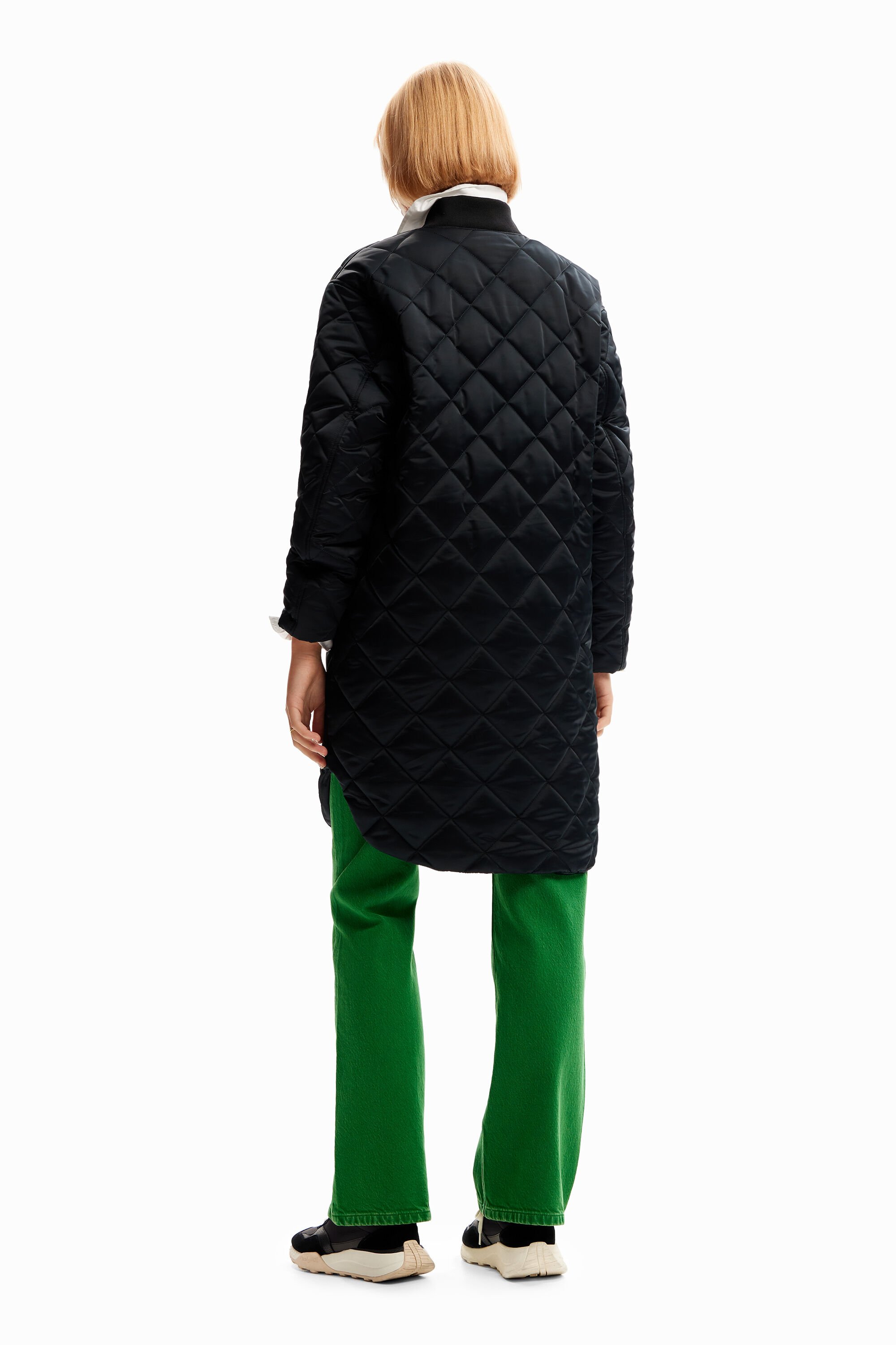 Long bomber matelassé