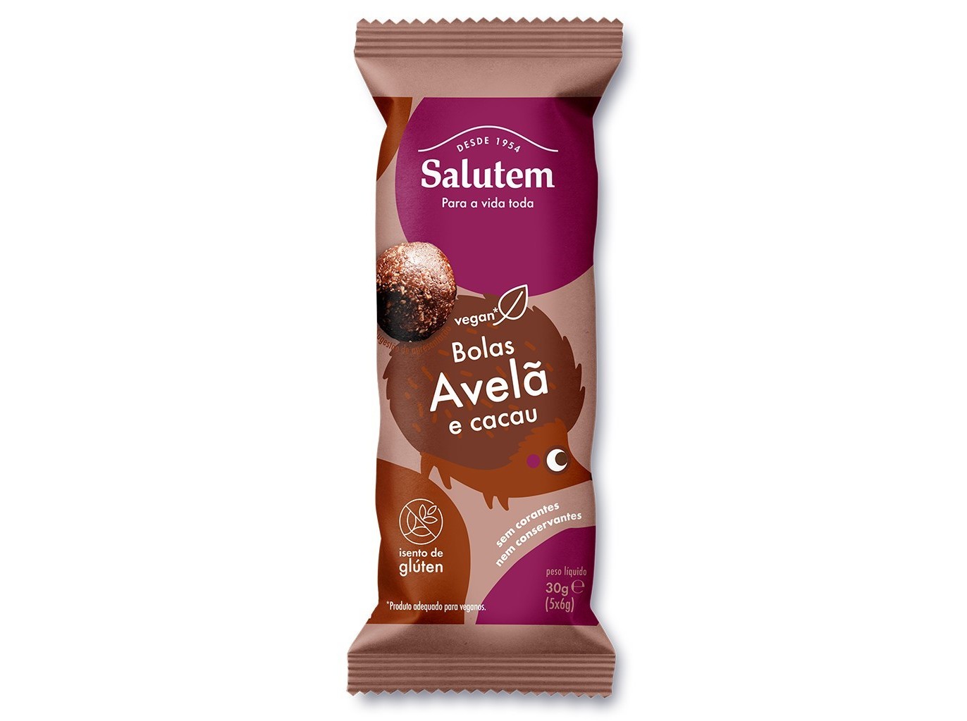 BOLAS NATURAIS SALUTEM AVELÃ E CACAU 30 G