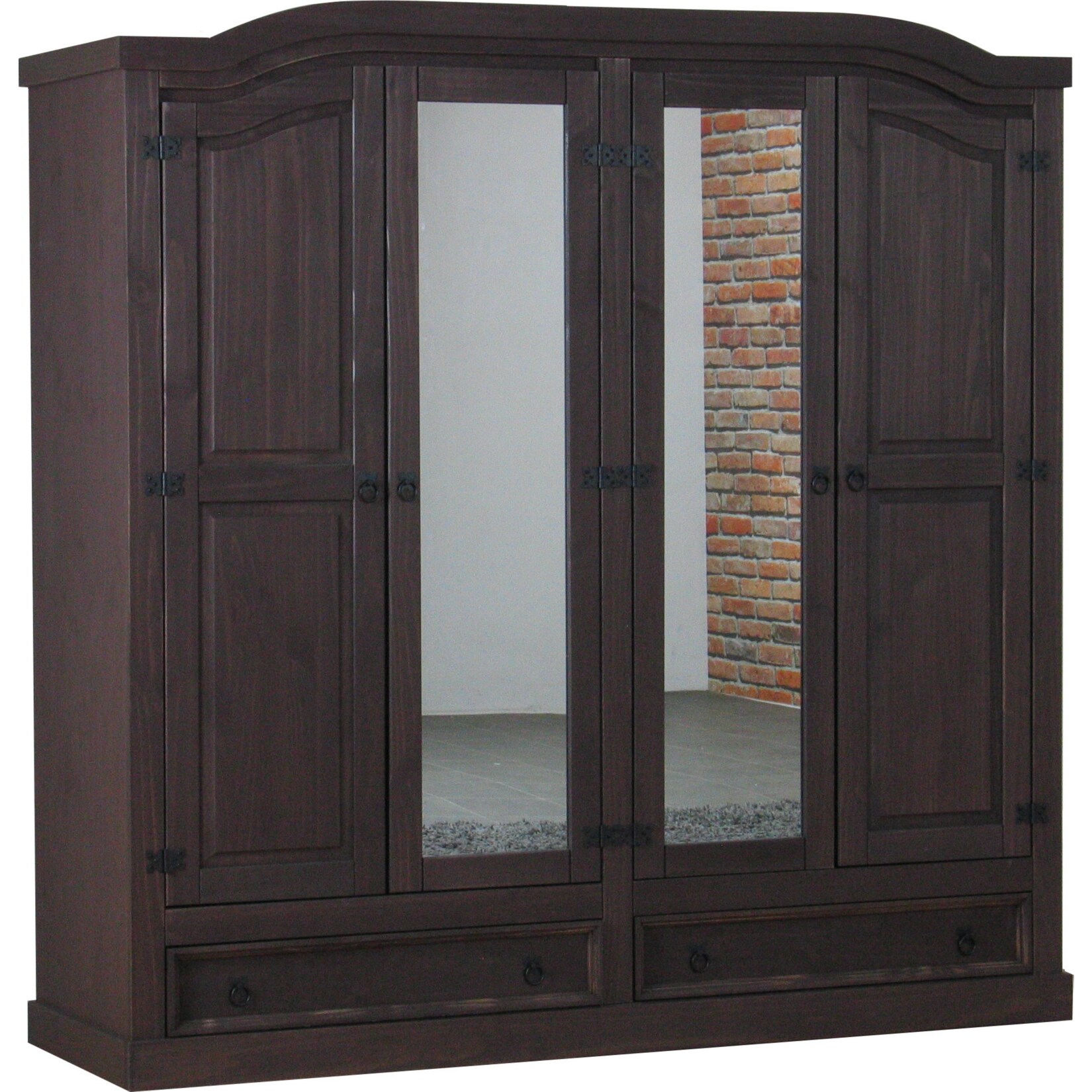 4 trg Kleiderschrank New Mexico (B)193,5 x (H)193 x (T)57cm