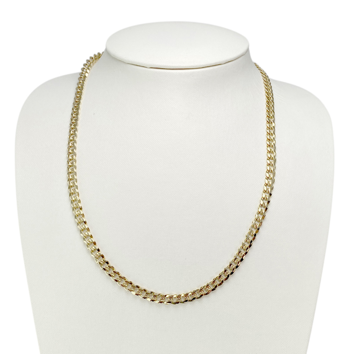 Chaine d'occasion or 750 jaune maille gourmette fantaisie 51 cm