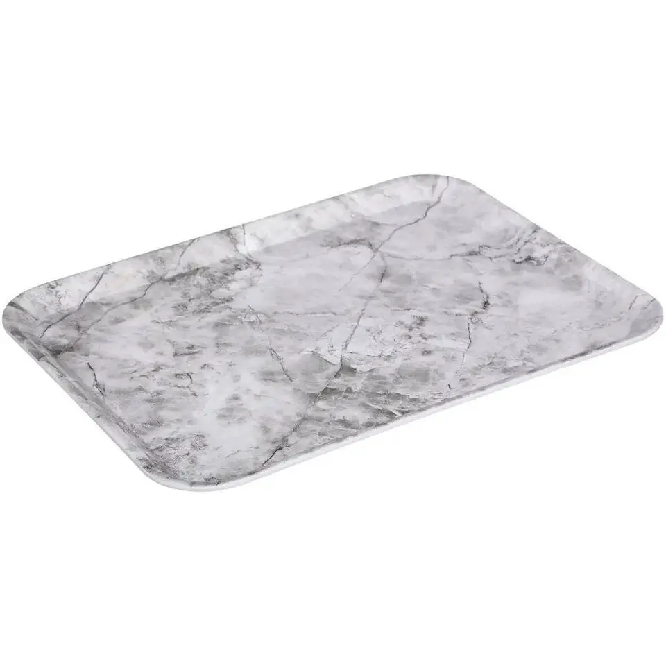 5Five Dienblad/serveer tray Marble - Melamine - creme wit - 33 x 43cm