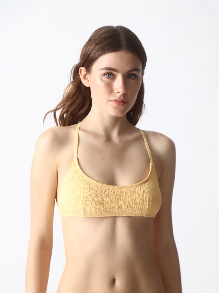 Top de biquíni texturizado - Amarelo