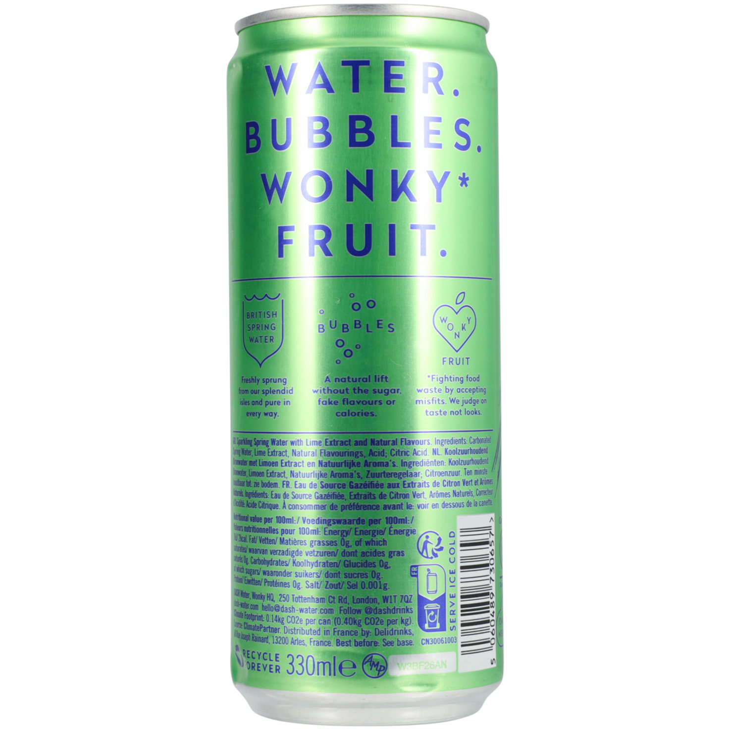 DASH WATER Prickelnd Limette -33cl