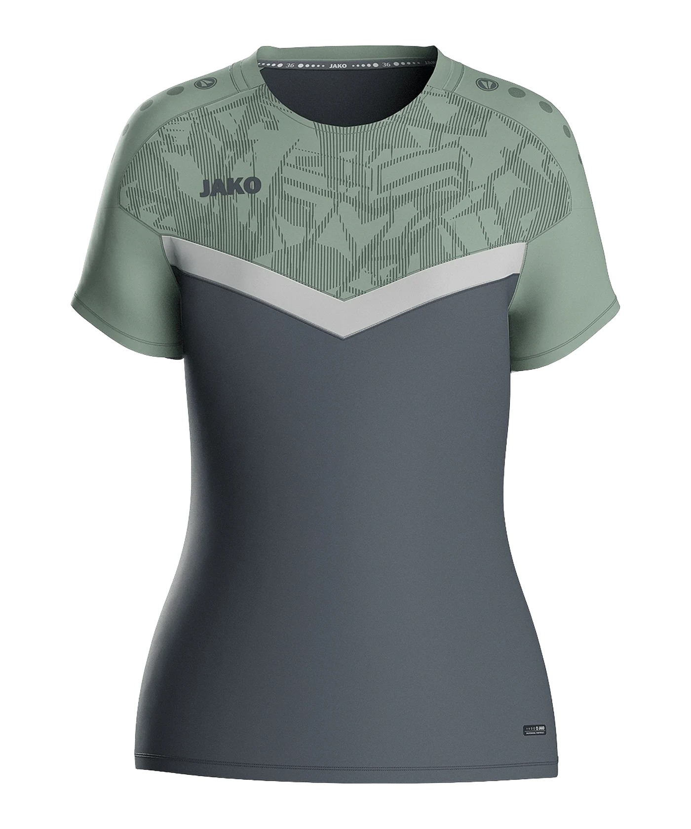 JAKO Iconic T-Shirt Damen Grau Grün F852