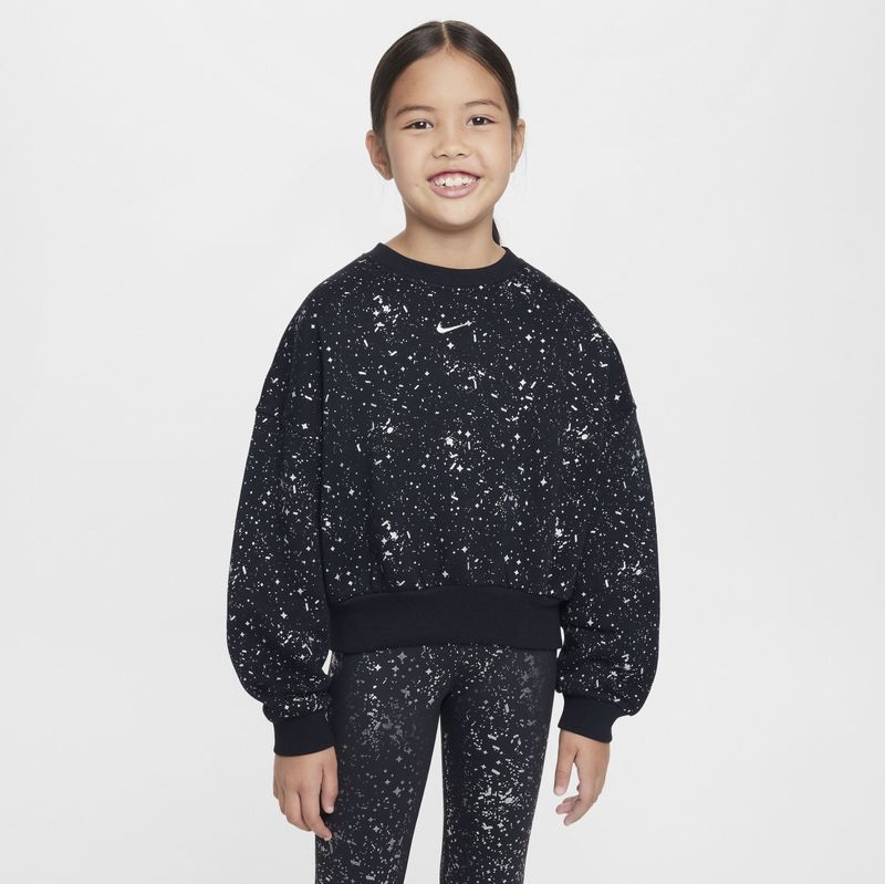 Nike - Club Fleece - Sweatshirt - Paars - Ronde Hals voor Meisjes