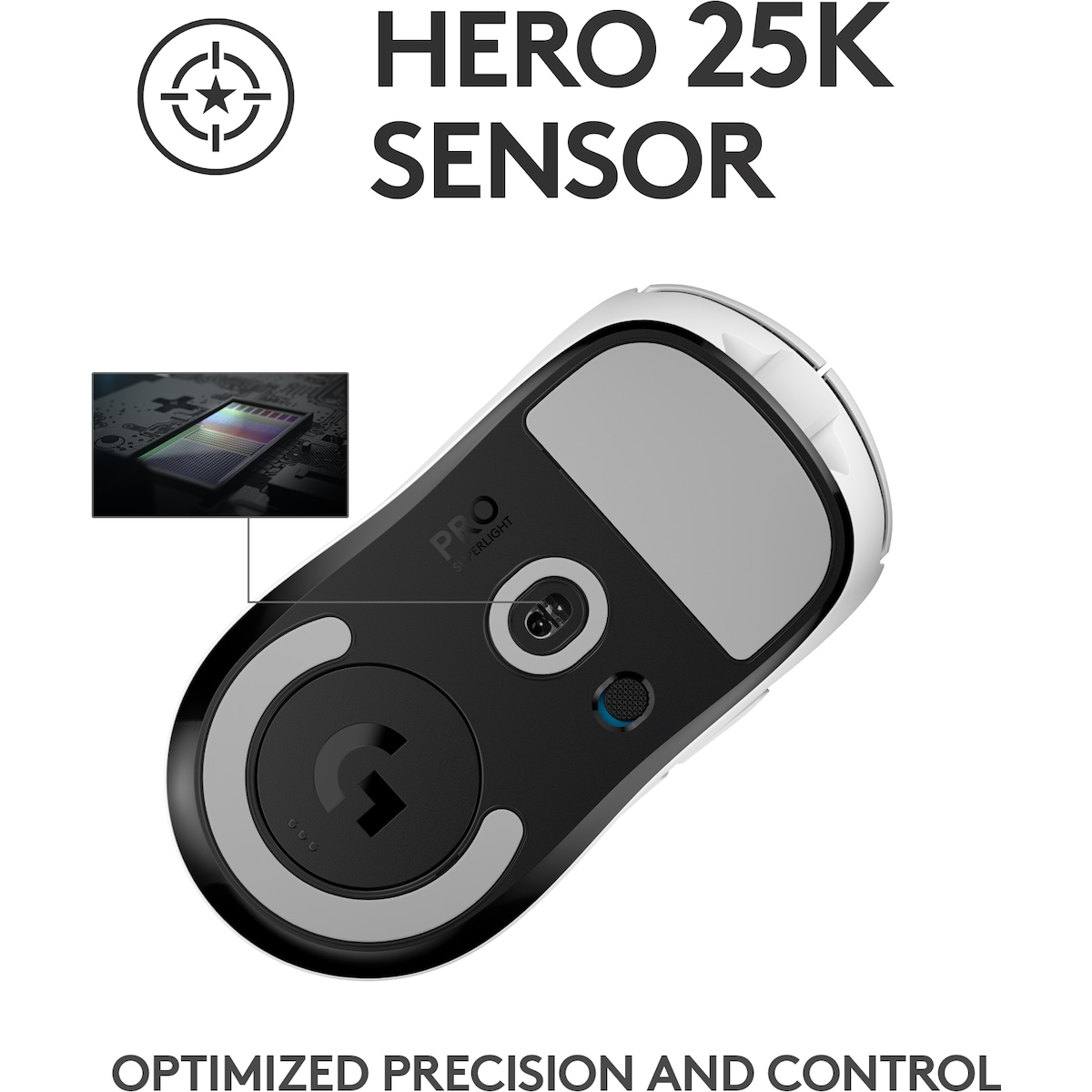 Logitech G Pro X Superlight trådløs gamingmus (hvit)