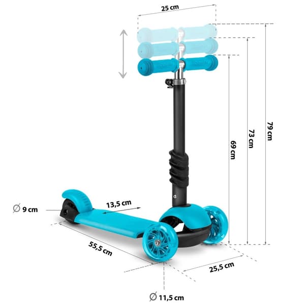 Trehjuls scooter Ricokids Buggy - turkis