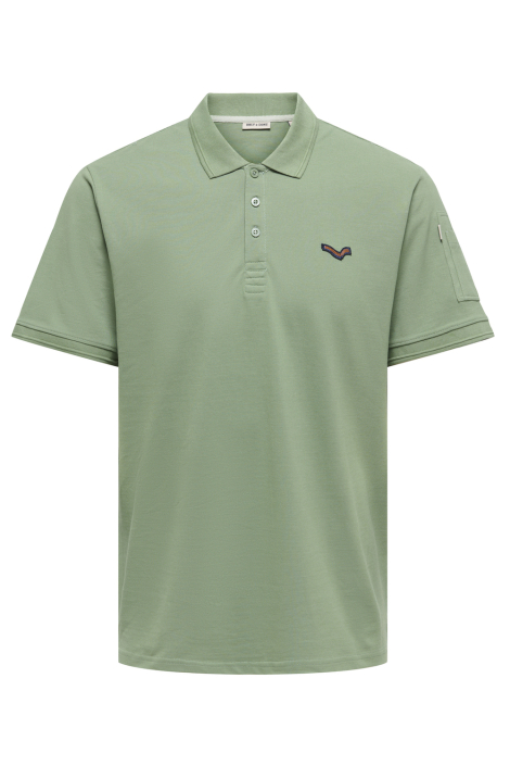Only & Sons groene heren polo