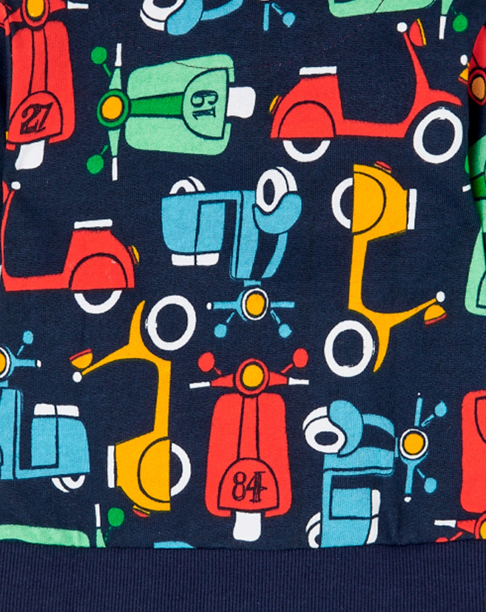 Kapuzen-Sweatjacke ROLL ON AOP in bunt