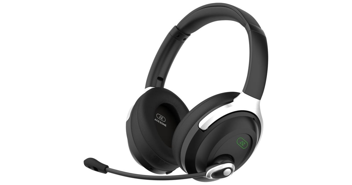 AceZoneA-Spire ANC  over-ear gaming headset  (Zwart/zilver, PC, PS4, PS5, Xbox Series X|S, Switch, Mobile)