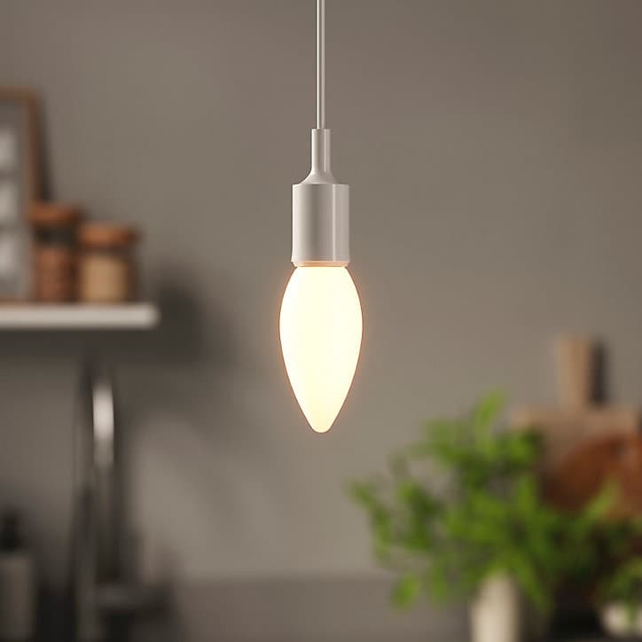 Ampoule LED à filament flamme E14 650lm 4.8W = 51W Ø3.5cm Diall blanc chaud