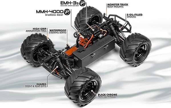 Hpi Racing - Bullet Mt Flux 4Wd Fjernstyret Bil - Hp110663
