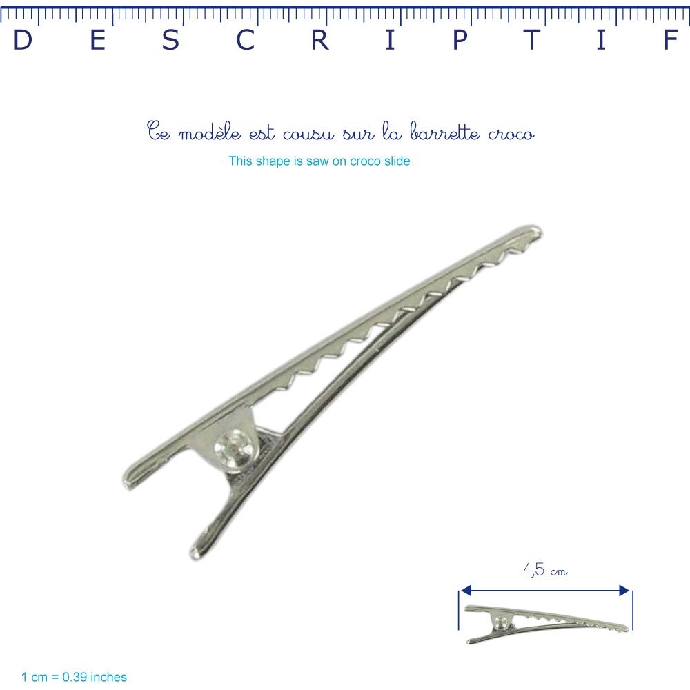 Barrette Noeud Ruban Fleur Mentholé
