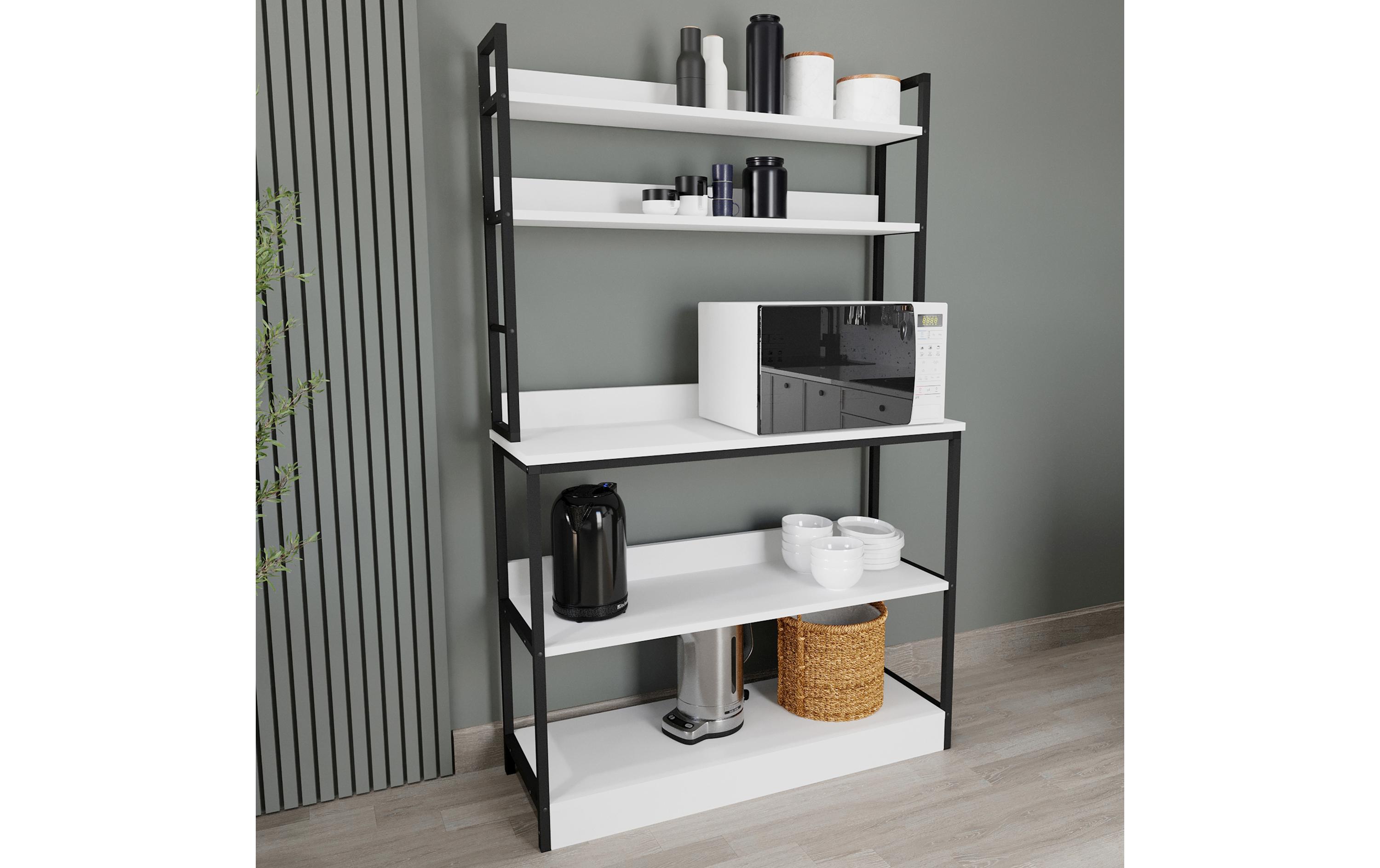 Küchenregal Insasi 101 x 161 cm, Weiss<br>Küchenschrank