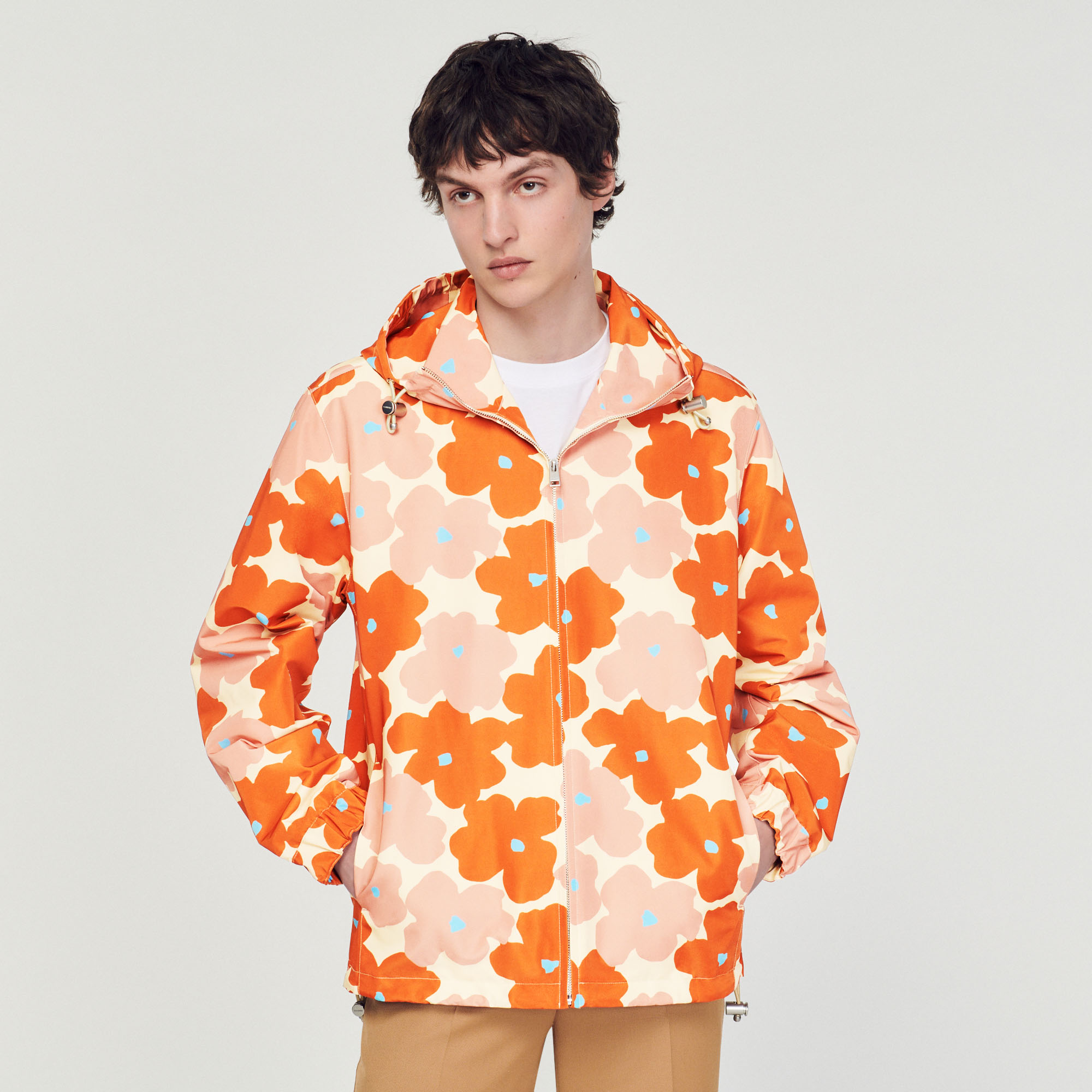 Blouson imprime fleurs