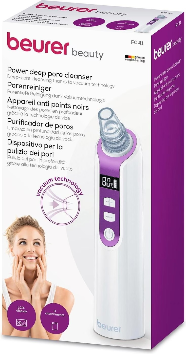 FC 41 Multifunktioneller Porenreiniger Vakuum Gesichtsreiniger (58417) - Weiss / Lila