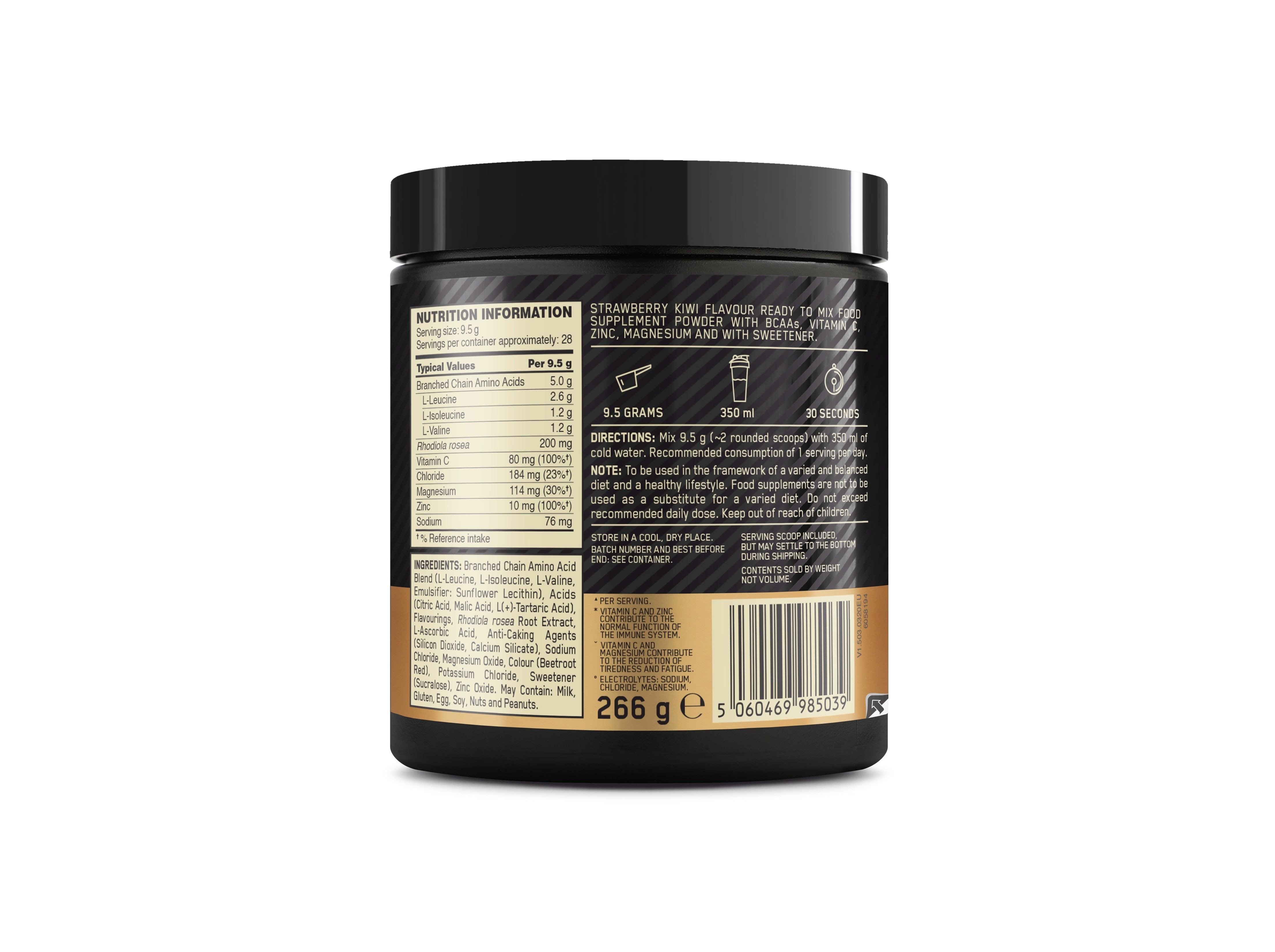 SUPLEMENTO BCAA OPTIM NUT MORANGO/ KIWI 266G