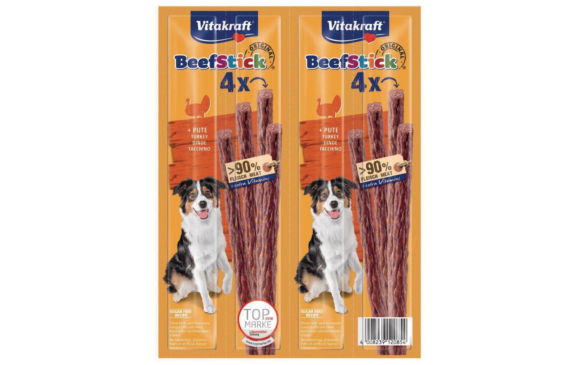 Leckerli Beef-Stick Pute, 4 StückDie Belohnung für zwischendurch