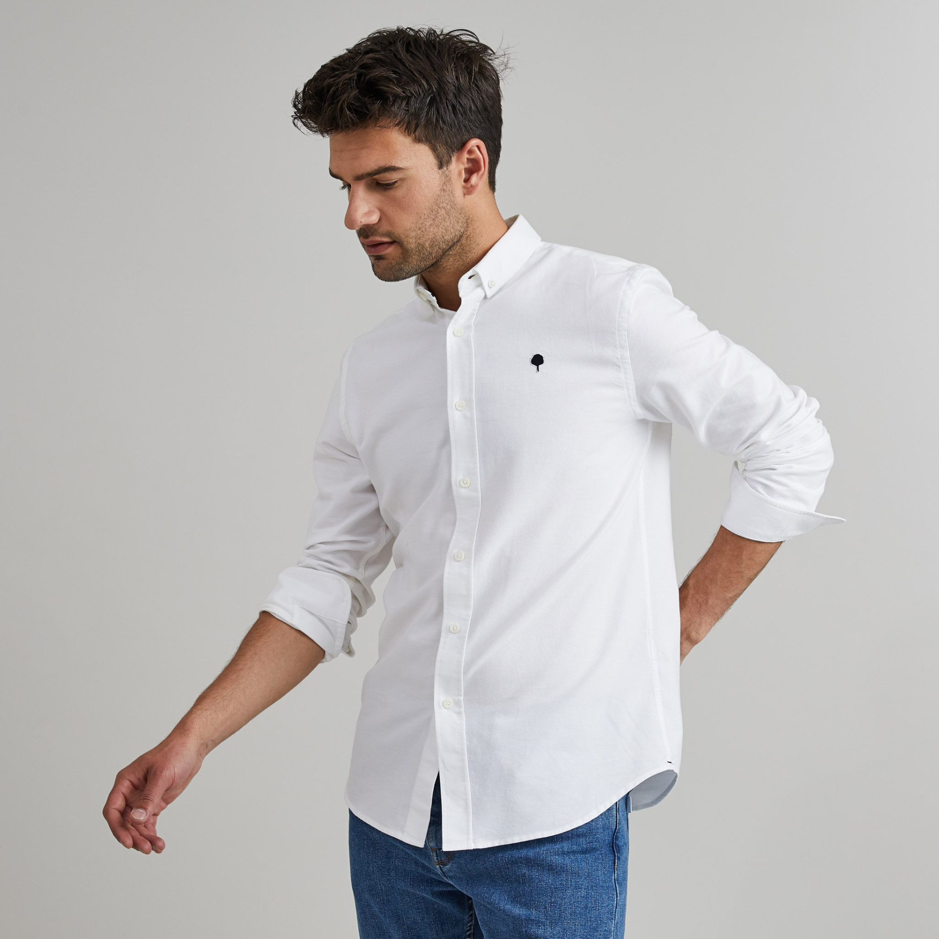 Chemise classique blanche coton - modèle Ivoy